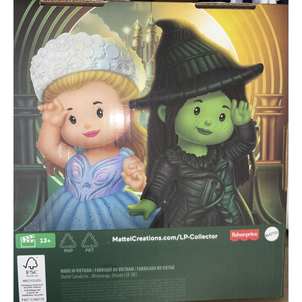 Fisher Price Little People Collector Wicked Set Sealed Box Glinda Elphaba NEW - Picture 3 of 10